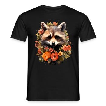 Raton laveur - T-shirt homme - noir - Devant - AI Model Male 178 light (178cm)