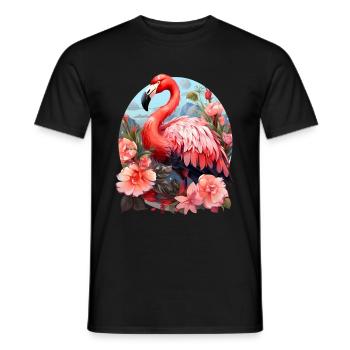 Flamingo - Männer T-Shirt - Schwarz - Vorne - AI Model Male 178 light (178cm)