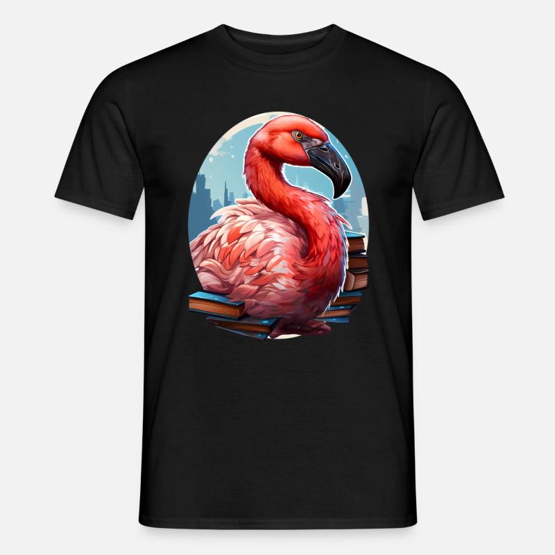 Flamingo - Männer T-Shirt - Schwarz