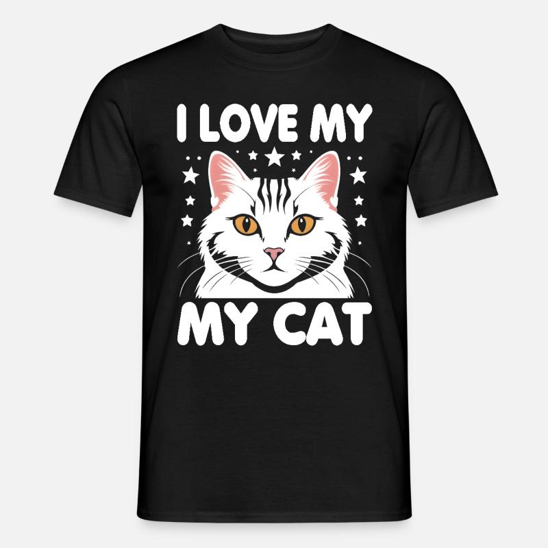 J’adore mon chat - T-shirt homme - noir