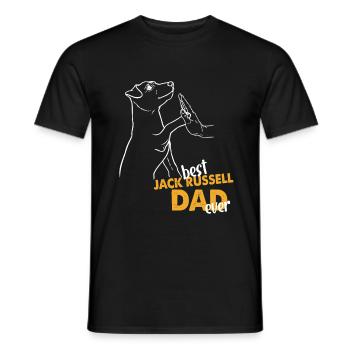 Best Jack Russell Dad Ever Jack Russell Papa - Männer T-Shirt - Schwarz - Vorne - AI Model Male 178 light (178cm)