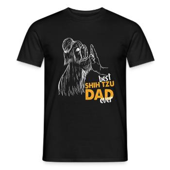 Best Shih Tzu Dad Ever Shih Tzu Papa - Men's T-Shirt - black - Front - AI Model Male 178 light (178cm)