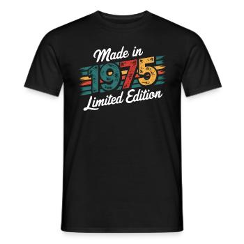 Made In 1975 Limited Edition - 50. Geburtstag - Männer T-Shirt - Schwarz - Vorne - AI Model Male 178 light (178cm)