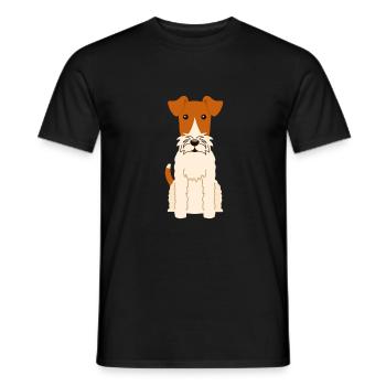 Wire Fox Terrier - Men's T-Shirt - black - Front - AI Model Male 178 light (178cm)