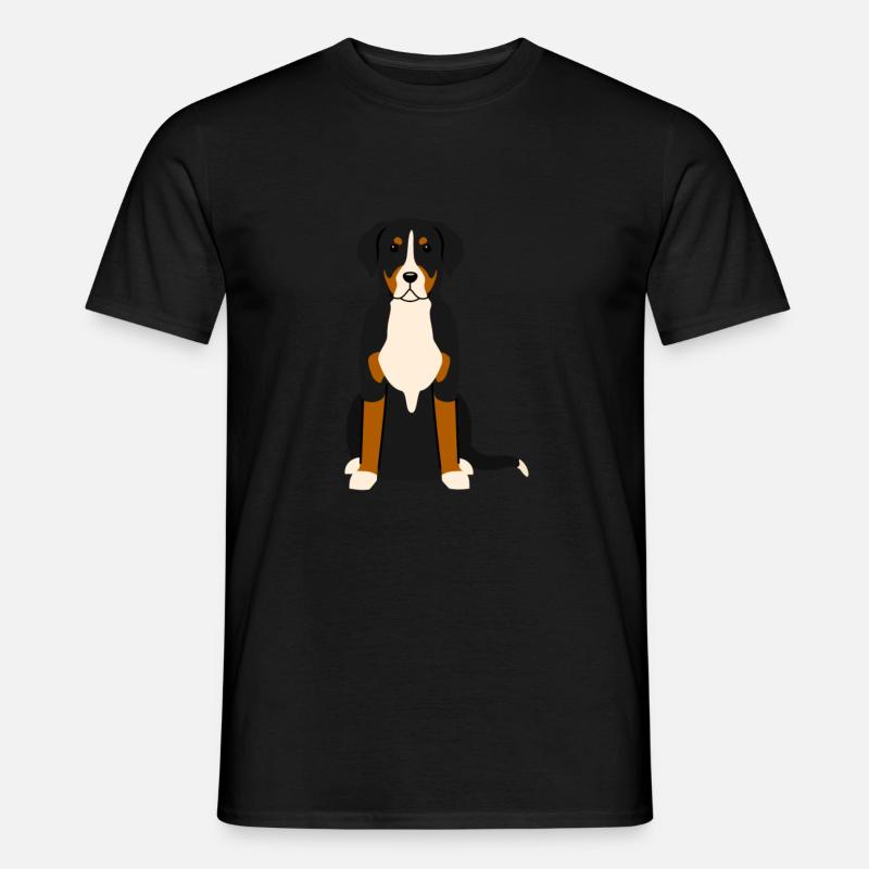 Grosser Schweizer Sennenhund - Männer T-Shirt - Schwarz