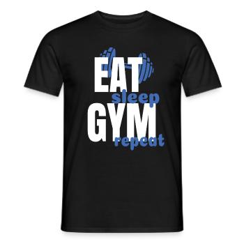 Sports Sports Athlete Bodybuilder Fitnesstudio - Men's T-Shirt - black - Front - AI Model Male 178 light (178cm)