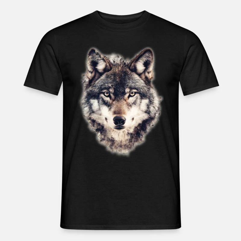 Wolf Face - Men’s T-shirt - black
