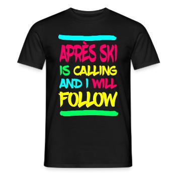 Après-ski - T-shirt homme - noir - Devant - AI Model Male 178 light (178cm)