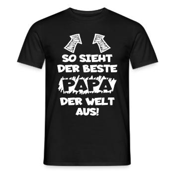 Papa Vater Bester Papa Geschenk - Männer T-Shirt - Schwarz - Vorne - AI Model Male 178 light (178cm)