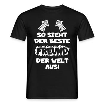 Bester Freund Freundschaft Spruch Geschenkidee - Männer T-Shirt - Schwarz - Vorne - AI Model Male 178 light (178cm)