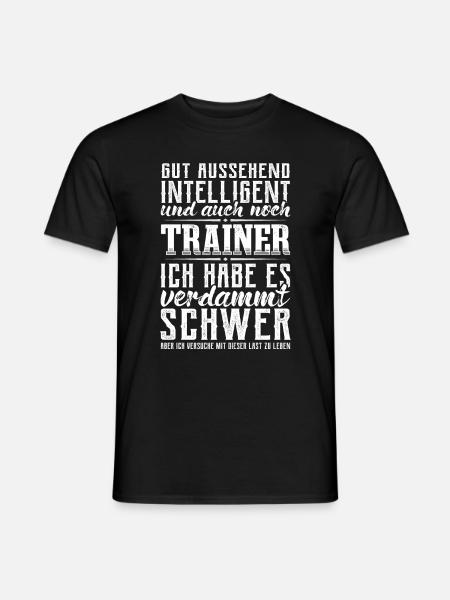 Trainer Fitnesstrainer Sportlehrer Lustig Coach - Männer T-Shirt - Schwarz