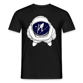 Saut à ski Astronaute Sauteur à ski Tout le vol à ski - T-shirt homme - noir - Devant - AI Model Male 178 light (178cm)