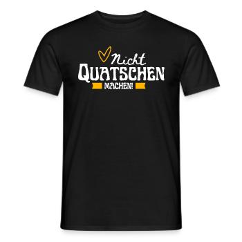 Nicht Quatschen, Machen! Spruch, Motivation, Fun - Männer T-Shirt - Schwarz - Vorne - AI Model Male 178 light (178cm)