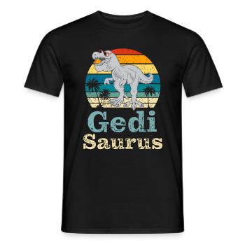 Gedi Saurus Wöd Gedi Patenonkel Österreich - Männer T-Shirt - Schwarz - Vorne - AI Model Male 178 light (178cm)