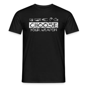 Choose Your Weapon - Men's T-Shirt - black - Front - AI Model Male 178 light (178cm)