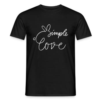 Kaninchen Simple Love Ich Liebe Hasen - Männer T-Shirt - Schwarz - Vorne - AI Model Male 178 light (178cm)