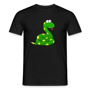 Snake - Men's T-Shirt - black - Front - AI Model Male 178 light (178cm)