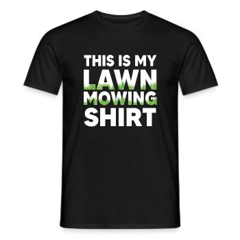 Chemise de tonte de pelouse jardinier - T-shirt homme - noir - Devant - AI Model Male 178 light (178cm)