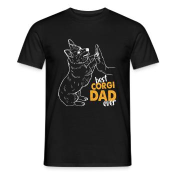 Best Corgi Dad Ever - Men's T-Shirt - black - Front - AI Model Male 178 light (178cm)