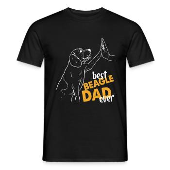 Best Beagle Dad Ever - Men's T-Shirt - black - Front - AI Model Male 178 light (178cm)