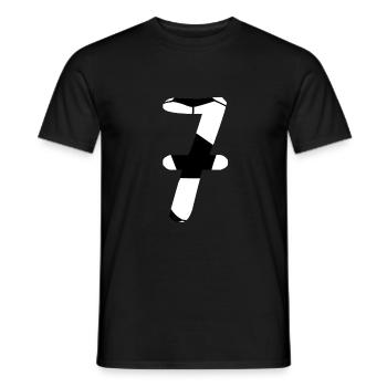 Football 7 années garçons 7 anniversaire joueur - T-shirt homme - noir - Devant - AI Model Male 178 light (178cm)