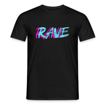 Rave - Männer T-Shirt - Schwarz - Vorne - AI Model Male 178 light (178cm)