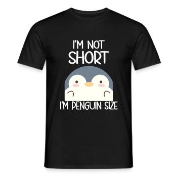 I'm Not Short I'm Penguin Size - Männer T-Shirt - Schwarz - Vorne - AI Model Male 178 light (178cm)