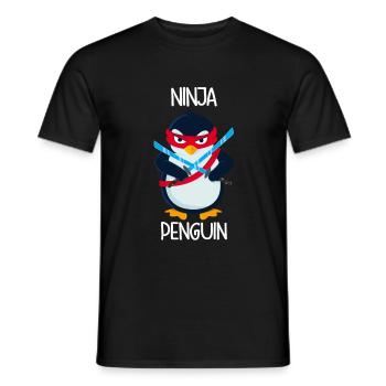 Ninja Penguin - T-shirt homme - noir - Devant - AI Model Male 178 light (178cm)