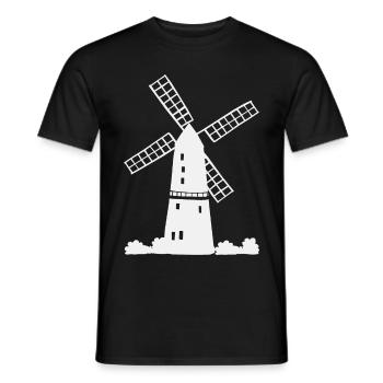 Vacances au moulin à vent - T-shirt homme - noir - Devant - AI Model Male 178 light (178cm)