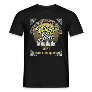 30. Geburtstag Juni 1992 Jahrgang 30 Jahre Legend - Männer T-Shirt - Schwarz - Vorne - AI Model Male 178 light (178cm)