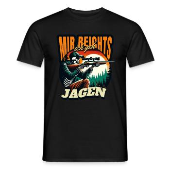 MIR REICHTS ICH GEH JAGEN - Männer T-Shirt - Schwarz - Vorne - AI Model Male 178 light (178cm)