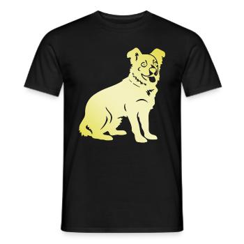 Silhouette de chien corgi - T-shirt homme - noir - Devant - AI Model Male 178 light (178cm)