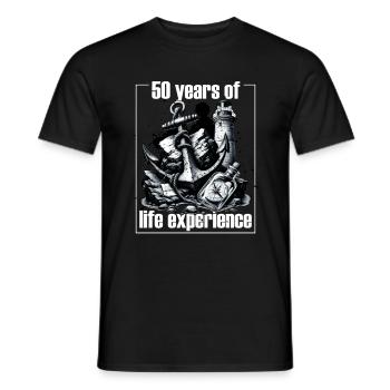 Anker Leuchtturm Kompass 50. Geburtstag - Männer T-Shirt - Schwarz - Vorne - AI Model Male 178 light (178cm)