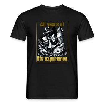 Anker Leuchtturm Kompass Geburtstag 40 - Männer T-Shirt - Schwarz - Vorne - AI Model Male 178 light (178cm)