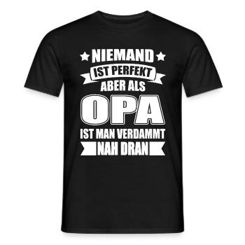 Opa Großvater 2021 Lustig Spruch - Männer T-Shirt - Schwarz - Vorne - AI Model Male 178 light (178cm)