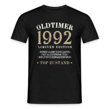 30 Jahre Oldtimer 1992 Jahrgang Geburtstag - Männer T-Shirt - Schwarz - Vorne - AI Model Male 178 light (178cm)