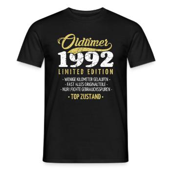 30 Jahre Oldtimer 1992 Jahrgang Geburtstag - Männer T-Shirt - Schwarz - Vorne - AI Model Male 178 light (178cm)