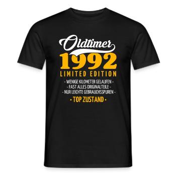 30 Jahre Oldtimer 1992 Jahrgang Geburtstag - Männer T-Shirt - Schwarz - Vorne - AI Model Male 178 light (178cm)