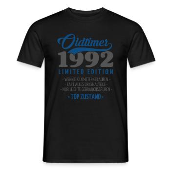 30 Jahre Oldtimer 1992 Jahrgang Geburtstag - Männer T-Shirt - Schwarz - Vorne - AI Model Male 178 light (178cm)