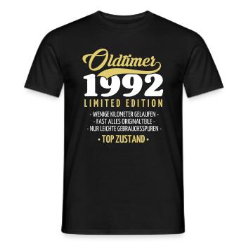 30 Jahre Oldtimer 1992 Jahrgang Geburtstag - Männer T-Shirt - Schwarz - Vorne - AI Model Male 178 light (178cm)