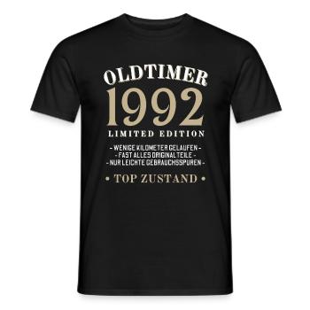 30 Jahre Oldtimer 1992 Jahrgang Geburtstag - Männer T-Shirt - Schwarz - Vorne - AI Model Male 178 light (178cm)