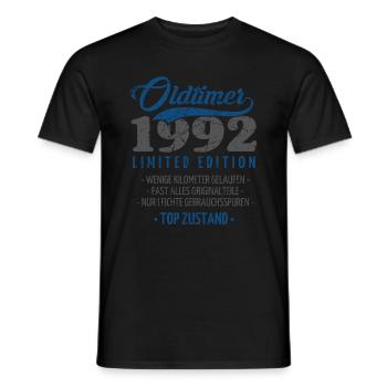 30 Jahre Oldtimer 1992 Jahrgang Geburtstag - Männer T-Shirt - Schwarz - Vorne - AI Model Male 178 light (178cm)