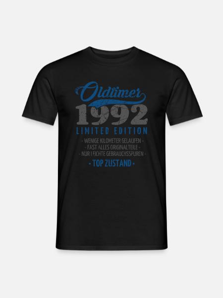 30 Jahre Oldtimer 1992 Jahrgang Geburtstag - Männer T-Shirt - Schwarz