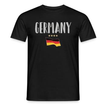 Allemagne Maillot de football Drapeau allemand - T-shirt homme - noir - Devant - AI Model Male 178 light (178cm)