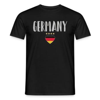 Allemagne Maillot de football Drapeau allemand - T-shirt homme - noir - Devant - AI Model Male 178 light (178cm)