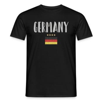 Allemagne Maillot de football Drapeau allemand - T-shirt homme - noir - Devant - AI Model Male 178 light (178cm)