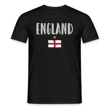 England Fußball Trikot Englische Flagge - Männer T-Shirt - Schwarz - Vorne - AI Model Male 178 light (178cm)