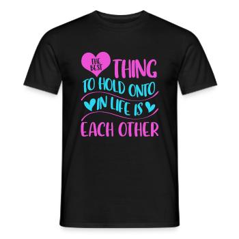 Valentins Tag Beziehung Liebes Spruch - Männer T-Shirt - Schwarz - Vorne - AI Model Male 178 light (178cm)
