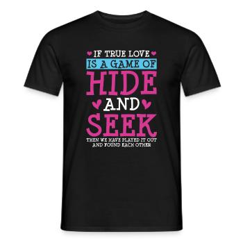 Valentins Tag Beziehung Liebes Spruch - Männer T-Shirt - Schwarz - Vorne - AI Model Male 178 light (178cm)