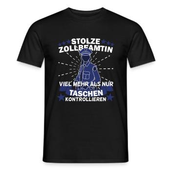 Zollbeamtin Zoll Kontrolle Sicherheit Geschenk - Männer T-Shirt - Schwarz - Vorne - AI Model Male 178 light (178cm)